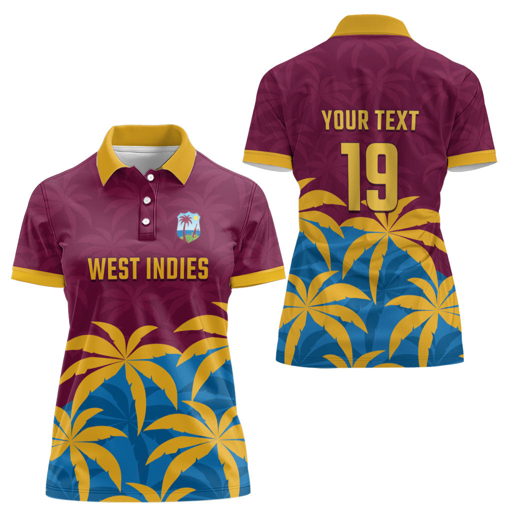 Custom West Indies Cricket Women Polo Shirt The Maroons Calypso Heritage