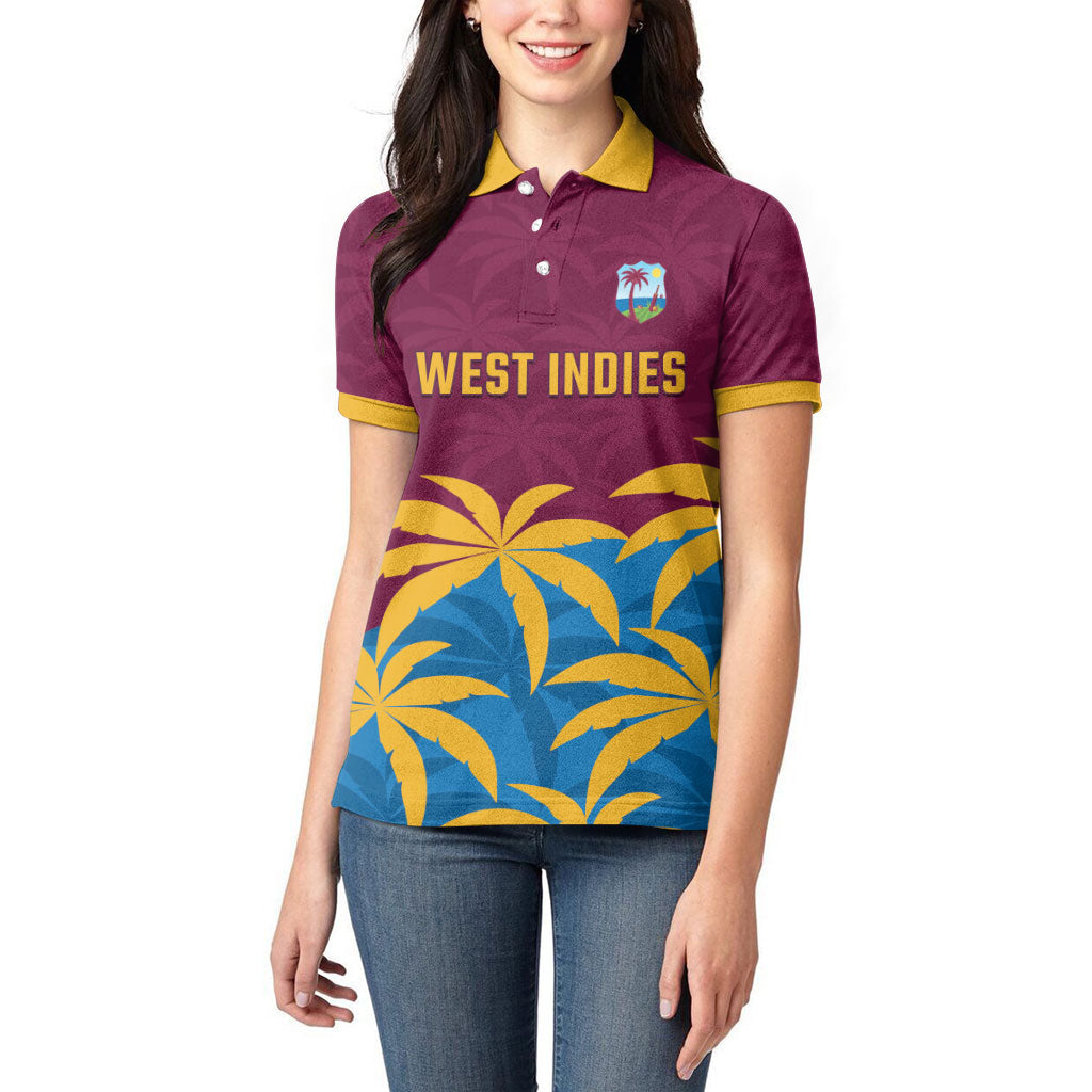 Custom West Indies Cricket Women Polo Shirt The Maroons Calypso Heritage
