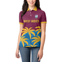 Custom West Indies Cricket Women Polo Shirt The Maroons Calypso Heritage