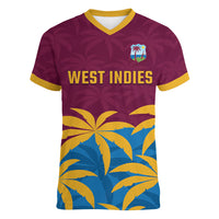 Custom West Indies Cricket Women V-Neck T-Shirt The Maroons Calypso Heritage