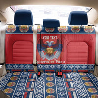 Personalized Serbia Christmas Back Car Seat Cover Eagle with Cesnica Christmas Bread - Wonder Print Shop