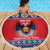 Personalized Serbia Christmas Beach Blanket Eagle with Cesnica Christmas Bread - Wonder Print Shop
