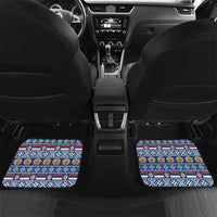 Personalized Serbia Christmas Car Mats Eagle with Cesnica Christmas Bread - Wonder Print Shop