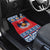 Personalized Serbia Christmas Car Mats Eagle with Cesnica Christmas Bread - Wonder Print Shop