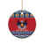 Personalized Serbia Christmas Ceramic Ornament Eagle with Cesnica Christmas Bread - Wonder Print Shop
