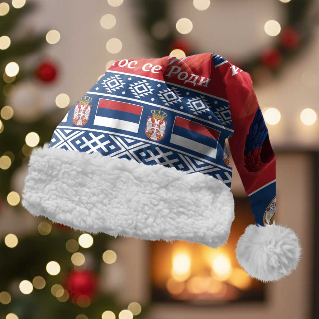 Personalized Serbia Christmas Santa Hat Eagle with Cesnica Christmas Bread - Wonder Print Shop