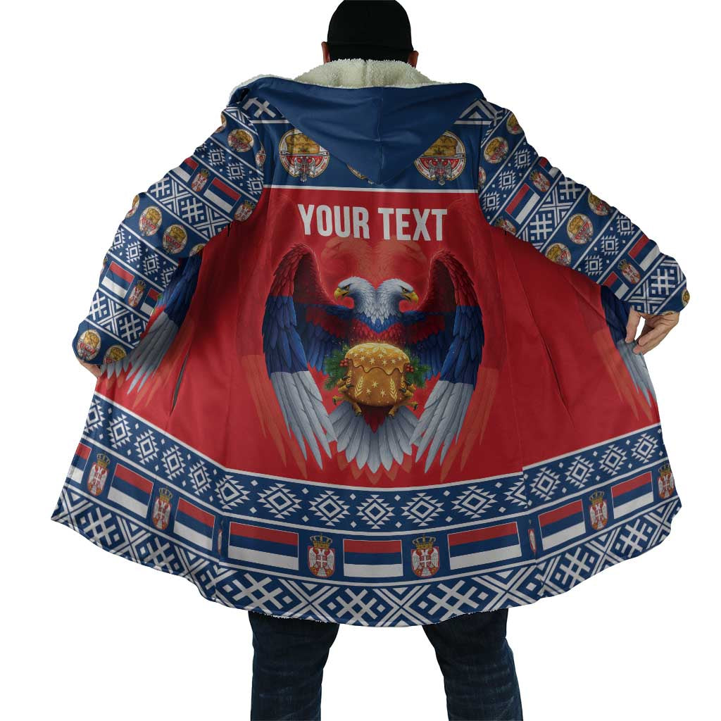 Personalized Serbia Christmas Cloak Eagle with Cesnica Christmas Bread - Wonder Print Shop