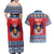 Personalized Serbia Christmas Couples Matching Off Shoulder Maxi Dress and Hawaiian Shirt Eagle with Cesnica Christmas Bread - Wonder Print Shop