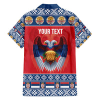 Personalized Serbia Christmas Family Matching Long Sleeve Bodycon Dress and Hawaiian Shirt Eagle with Cesnica Christmas Bread - Wonder Print Shop