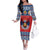 Personalized Serbia Christmas Family Matching Off The Shoulder Long Sleeve Dress and Hawaiian Shirt Eagle with Cesnica Christmas Bread - Wonder Print Shop