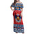 Personalized Serbia Christmas Family Matching Off Shoulder Maxi Dress and Hawaiian Shirt Eagle with Cesnica Christmas Bread - Wonder Print Shop