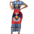 Personalized Serbia Christmas Family Matching Short Sleeve Bodycon Dress and Hawaiian Shirt Eagle with Cesnica Christmas Bread - Wonder Print Shop