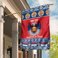 Personalized Serbia Christmas Garden Flag Eagle with Cesnica Christmas Bread - Wonder Print Shop