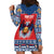 Personalized Serbia Christmas Hoodie Dress Eagle with Cesnica Christmas Bread - Wonder Print Shop