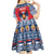 Personalized Serbia Christmas Kid Short Sleeve Dress Eagle with Cesnica Christmas Bread - Wonder Print Shop