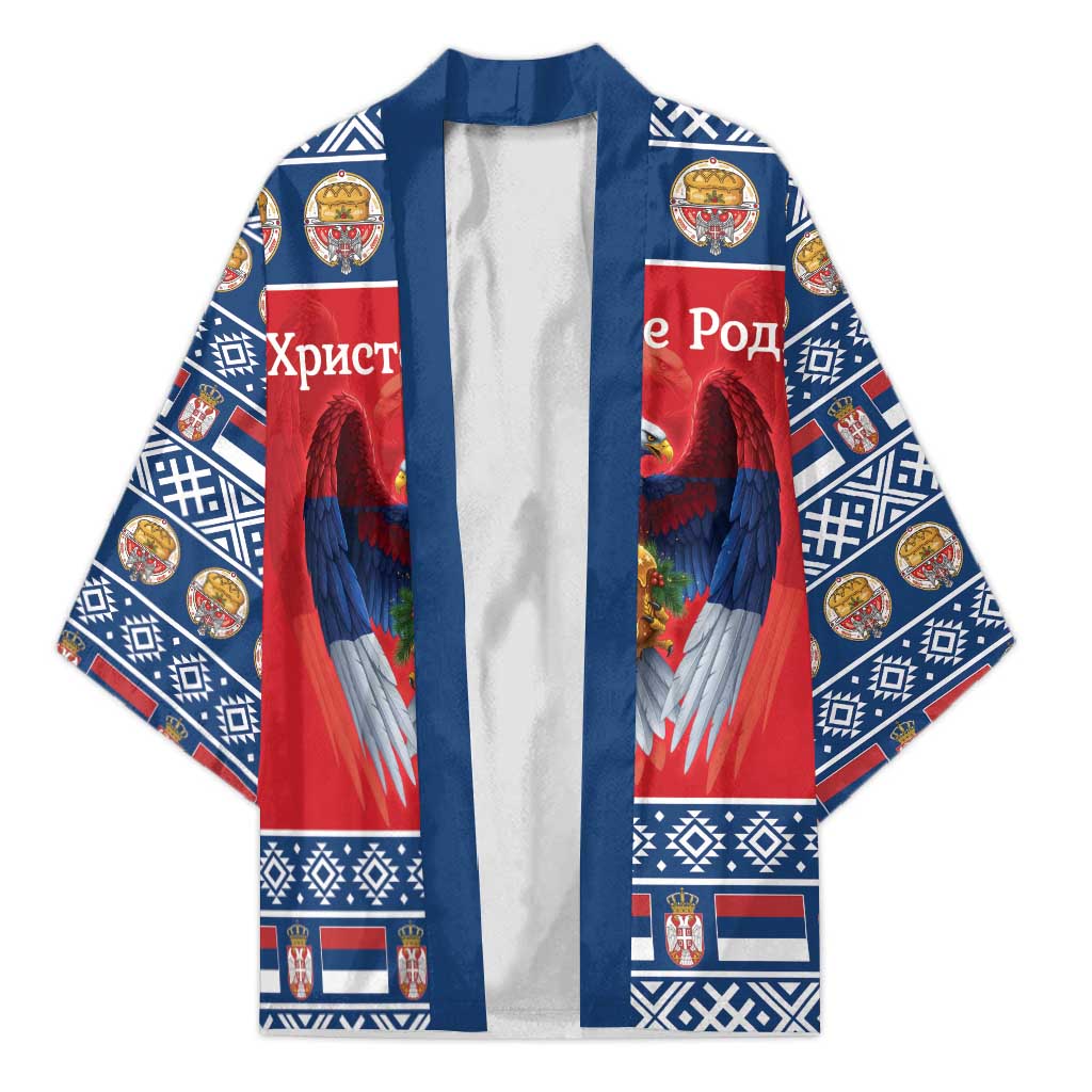 Personalized Serbia Christmas Kimono Eagle with Cesnica Christmas Bread - Wonder Print Shop
