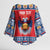 Personalized Serbia Christmas Kimono Sleeve Blouse Eagle with Cesnica Christmas Bread - Wonder Print Shop