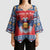 Personalized Serbia Christmas Kimono Sleeve Blouse Eagle with Cesnica Christmas Bread - Wonder Print Shop