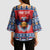 Personalized Serbia Christmas Kimono Sleeve Blouse Eagle with Cesnica Christmas Bread - Wonder Print Shop