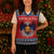 Personalized Serbia Christmas Knitted V-Neck Vest Eagle with Cesnica Christmas Bread - Wonder Print Shop
