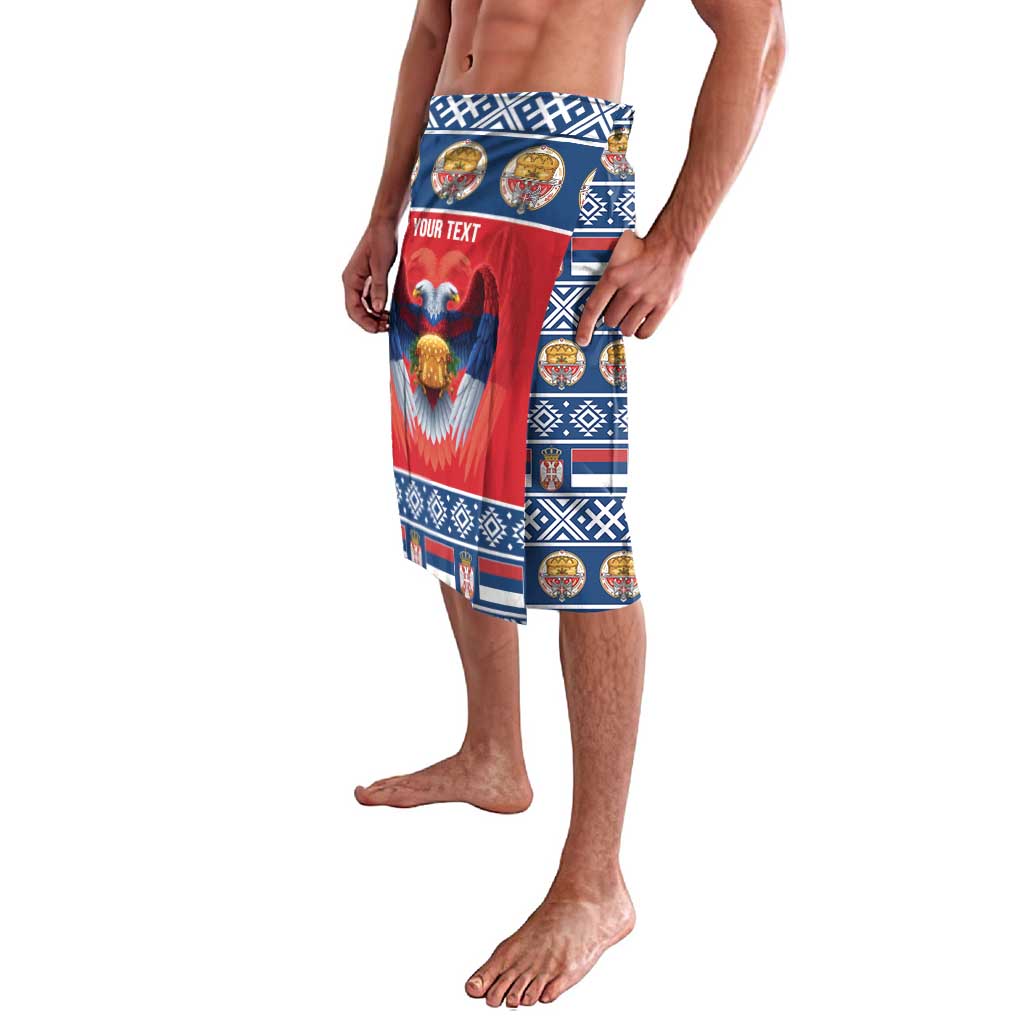 Personalized Serbia Christmas Lavalava Eagle with Cesnica Christmas Bread - Wonder Print Shop