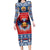 Personalized Serbia Christmas Long Sleeve Bodycon Dress Eagle with Cesnica Christmas Bread - Wonder Print Shop
