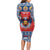 Personalized Serbia Christmas Long Sleeve Bodycon Dress Eagle with Cesnica Christmas Bread - Wonder Print Shop