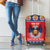 Personalized Serbia Christmas Luggage Cover Eagle with Cesnica Christmas Bread - Wonder Print Shop
