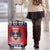 Personalized Serbia Christmas Luggage Cover Eagle with Cesnica Christmas Bread - Wonder Print Shop