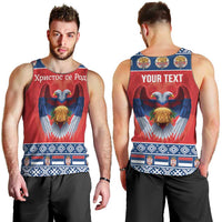 Personalized Serbia Christmas Men Tank Top Eagle with Cesnica Christmas Bread - Wonder Print Shop