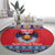 Personalized Serbia Christmas Round Carpet Eagle with Cesnica Christmas Bread - Wonder Print Shop