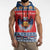 Personalized Serbia Christmas Sleeveless Hoodie Eagle with Cesnica Christmas Bread - Wonder Print Shop