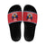 Personalized Serbia Christmas Slide Sandals Eagle with Cesnica Christmas Bread - Wonder Print Shop