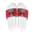 Personalized Serbia Christmas Slide Sandals Eagle with Cesnica Christmas Bread - Wonder Print Shop