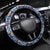 Serbia Christmas Steering Wheel Cover Eagle with Cesnica Christmas Bread - Wonder Print Shop
