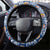 Serbia Christmas Steering Wheel Cover Eagle with Cesnica Christmas Bread - Wonder Print Shop