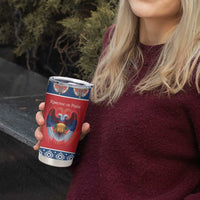 Personalized Serbia Christmas Tumbler Cup Eagle with Cesnica Christmas Bread - Wonder Print Shop