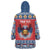 Personalized Serbia Christmas Wearable Blanket Hoodie Eagle with Cesnica Christmas Bread - Wonder Print Shop