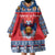 Personalized Serbia Christmas Wearable Blanket Hoodie Eagle with Cesnica Christmas Bread - Wonder Print Shop