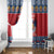 Personalized Serbia Christmas Window Curtain Eagle with Cesnica Christmas Bread - Wonder Print Shop