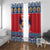 Personalized Serbia Christmas Window Curtain Eagle with Cesnica Christmas Bread - Wonder Print Shop