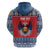 Personalized Serbia Christmas Zip Hoodie Eagle with Cesnica Christmas Bread - Wonder Print Shop