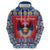 Personalized Serbia Christmas Zip Hoodie Eagle with Cesnica Christmas Bread - Wonder Print Shop