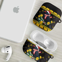 Flintshire Wales Christmas AirPods Case Welsh Red-billed Chough with Daffodil - Wonder Print Shop
