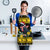 Flintshire Wales Christmas Apron Welsh Red-billed Chough with Daffodil - Wonder Print Shop
