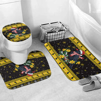 Flintshire Wales Christmas Bathroom Set Welsh Red-billed Chough with Daffodil - Wonder Print Shop