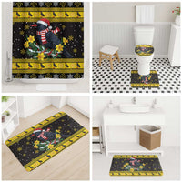 Flintshire Wales Christmas Bathroom Set Welsh Red-billed Chough with Daffodil - Wonder Print Shop