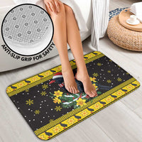 Flintshire Wales Christmas Bathroom Set Welsh Red-billed Chough with Daffodil - Wonder Print Shop