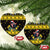Flintshire Wales Christmas Ceramic Ornament Welsh Red-billed Chough with Daffodil - Wonder Print Shop