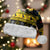 Flintshire Wales Christmas Santa Hat Welsh Red-billed Chough with Daffodil - Wonder Print Shop